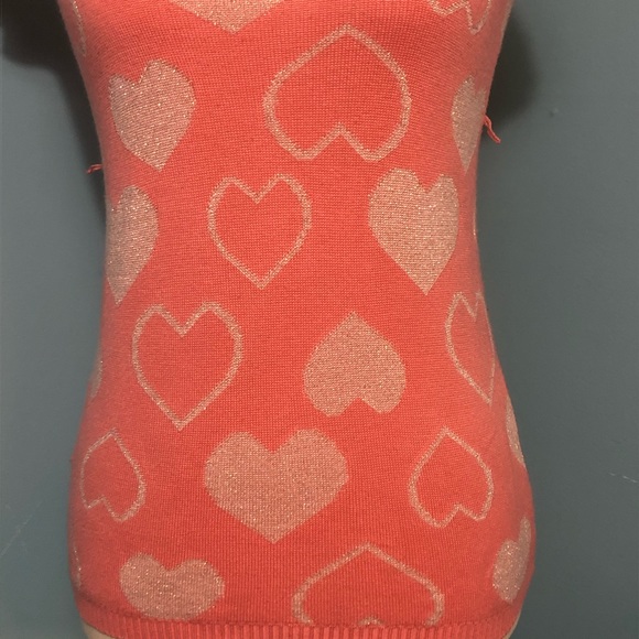 Vintage pink capped sleeve heart top - Picture 3 of 8